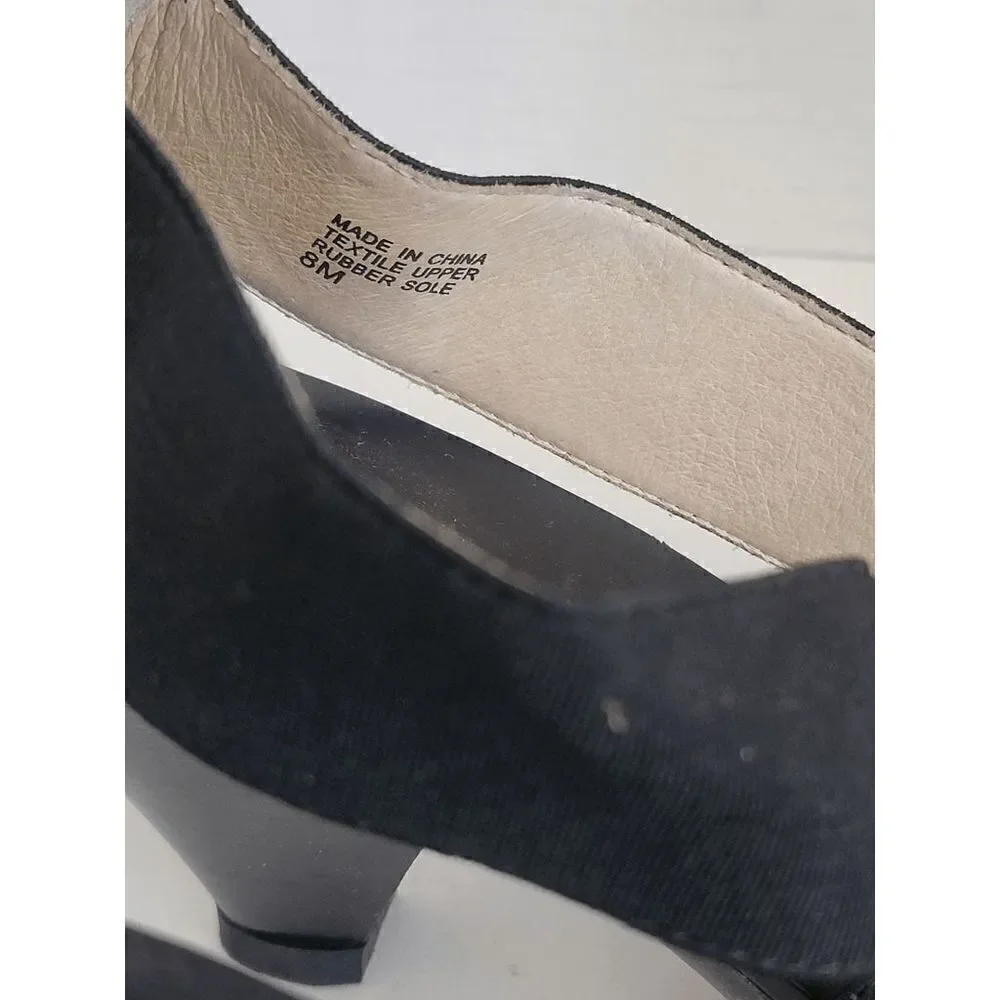Michael by Michael Kors Women's Black  Odette Leather Cone Heel Sandals Size 8M - Picture 3 of 5